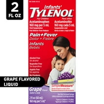 Infants' Tylenol Acetaminophen Liquid Medicine, Grape Flavor, 2 fl. oz