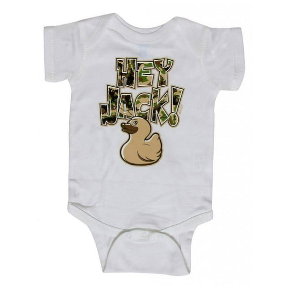Infants White/Camo Hey Jack! Rubber Duck Bodysuit - 24 Months