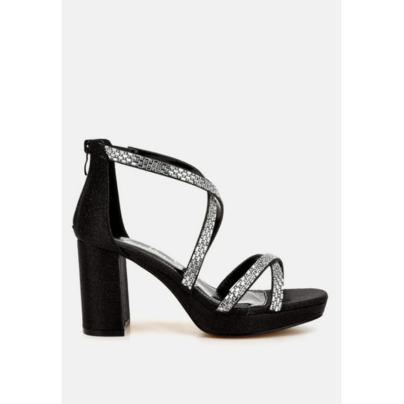 Infatuated Rhinestones Embellished Strappy Sandals
