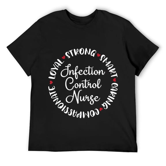 Infection Control Nurse Gifts Nurses Graduation Medical Love Mens T-Shirt Black 4XL