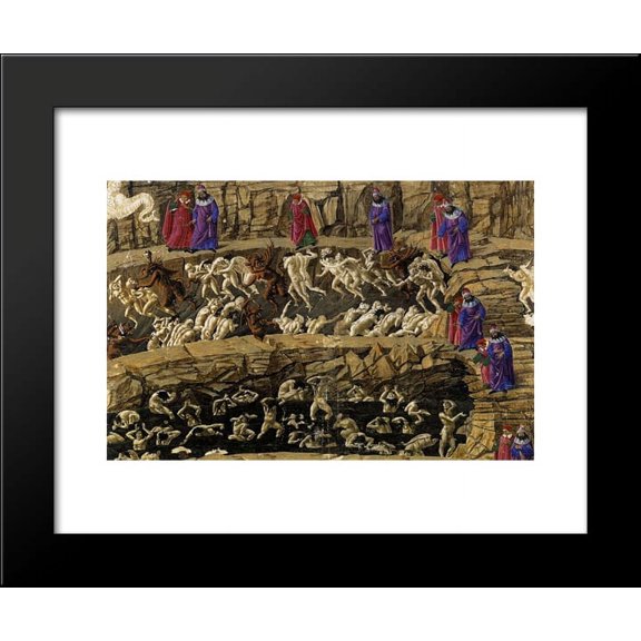Inferno, Canto XVIII 20x24 Framed Art Print by Sandro Botticelli