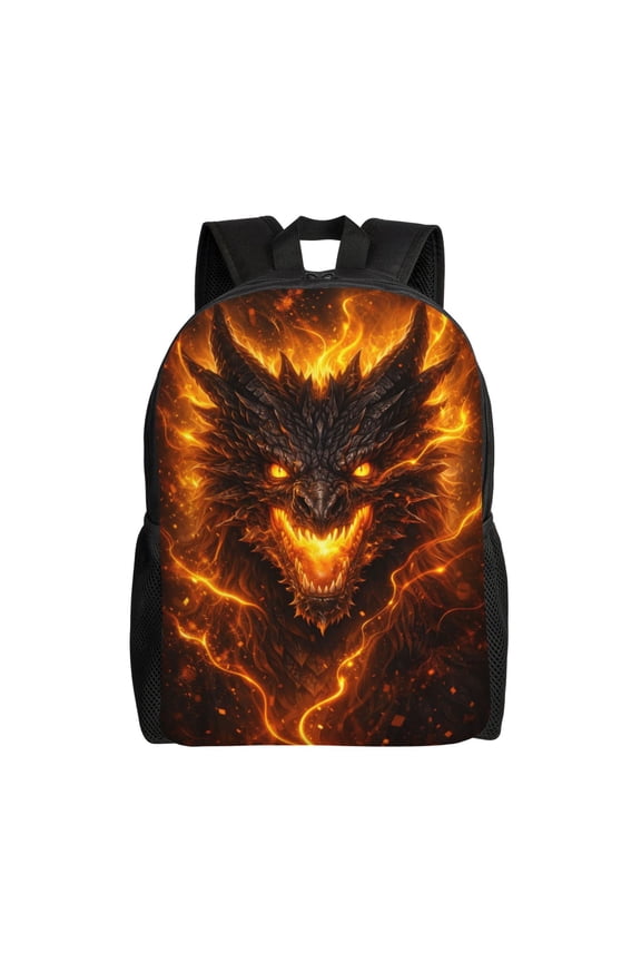 Inferno Dragon Backpack Large Capacity Laptop Bag for Men and Women