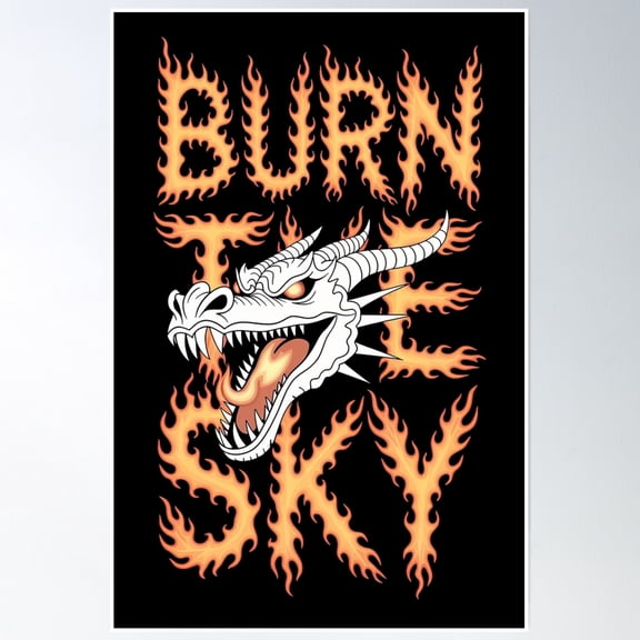 Inferno Dragon Rage Poster Wall Art Home Decor Office Wall Art Living Room Decor, Paper Poster Only