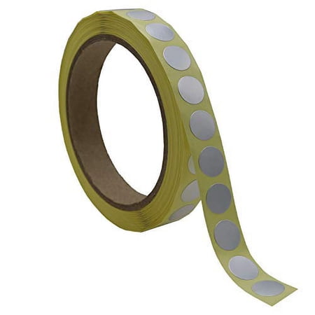 Infi-Touch Labels 1/2 inch Round Permanent Color-Code Dot Stickers, 1000 Sticker per Roll (Metallic Silver)