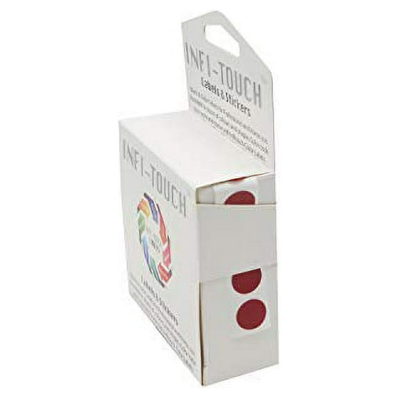 Infi-Touch Labels 1/2 inch Round Permanent Color-Code Dot Stickers, 1000 Stickers per Dispenser Box (Magenta)