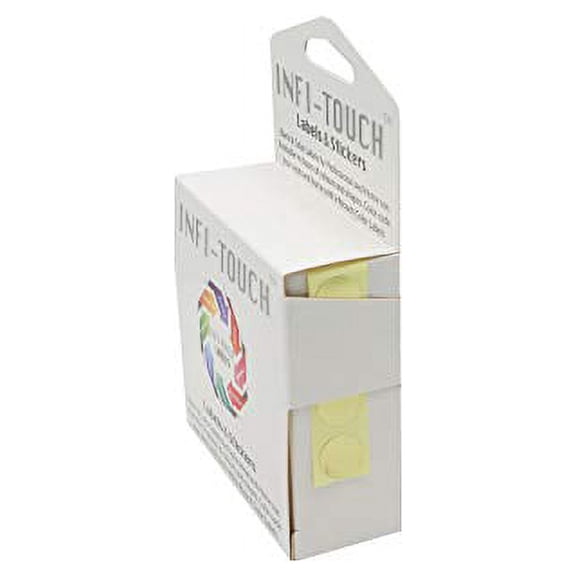 Infi-Touch Labels 1/2 inch Round Permanent Color-Code Dot Stickers, 1000 Stickers per Dispenser Box (Metallic Gold)