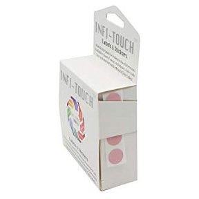 Infi-Touch Labels 1/2 inch Round Permanent Color-Code Dot Stickers, 1000 Stickers per Dispenser Box (Pink)