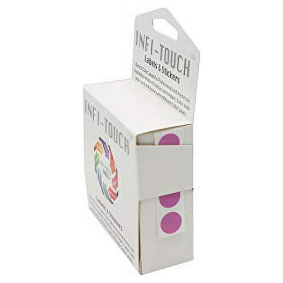 Infi-Touch Labels 1/2 inch Round Permanent Color-Code Dot Stickers, 1000 Stickers per Dispenser Box (Violet)