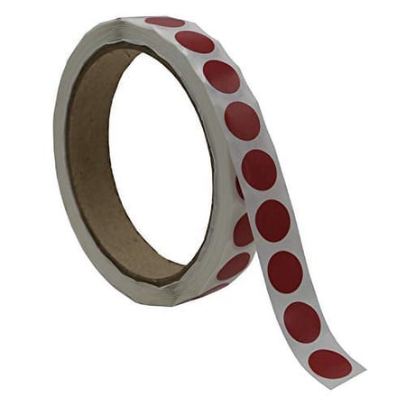 Infi-Touch Labels 1/2 inch Round Semi-gloss premium paper stock with adhesive (Red)