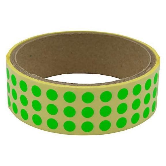 Infi-Touch Labels 1/4 inch Round Permanent Color-Code Dot Stickers, 1000 Sticker per Roll (Fluorescent Green)