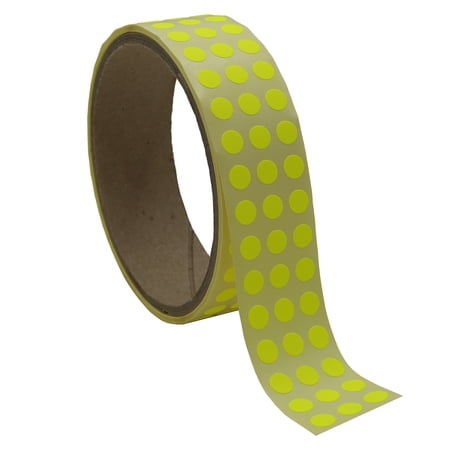Infi-Touch Labels 1/4 inch Round Permanent Color-Code Dot Stickers, 1000 Sticker per Roll (Fluorescent Yellow)