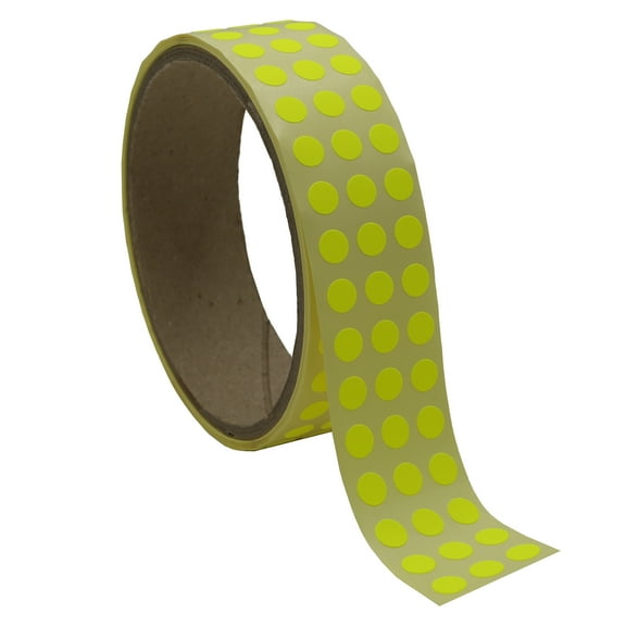 Infi-Touch Labels 1/4 inch Round Permanent Color-Code Dot Stickers, 1000 Sticker per Roll (Fluorescent Yellow)