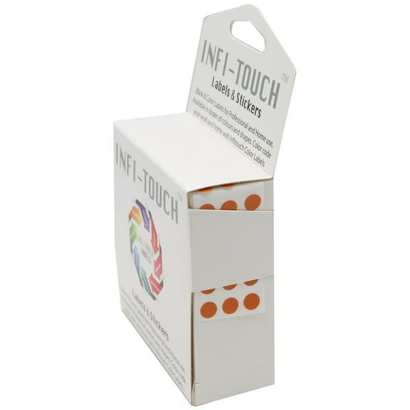 Infi-Touch Labels 1/4 inch Round Permanent Color-Code Dot Stickers, 1000 per Dispenser Box (Copper)