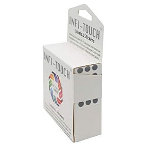 Infi-Touch Labels 1/4 inch Round Permanent Color-Code Dot Stickers, 1000 per Dispenser Box (Gray)