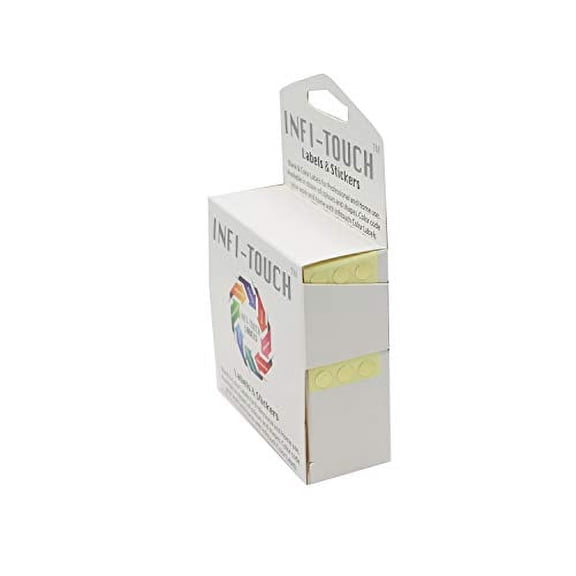 Infi-Touch Labels 1/4 inch Round Permanent Color-Code Dot Stickers, 1000 per Dispenser Box (Metallic Gold)