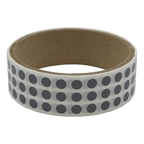 Infi-Touch Labels 1/4 inch Round Semi-gloss premium paper stock with adhesive (Gray)