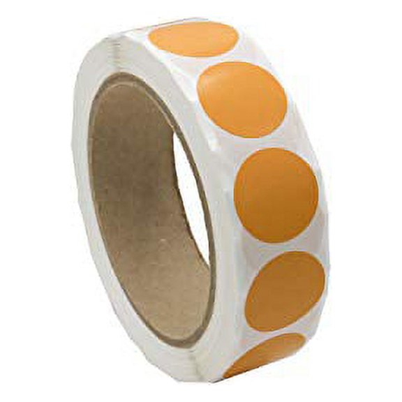 Infi-Touch Labels 1 inch Round Permanent Color-Code Dot Stickers, 1000 Sticker per Roll (Goldenrod)