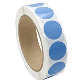 Infi-Touch Labels 1 inch Round Permanent Color-Code Dot Stickers, 1000 Sticker per Roll (Light Blue)