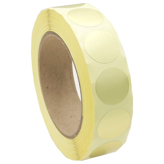 Infi-Touch Labels 1 inch Round Permanent Color-Code Dot Stickers, 1000 Sticker per Roll (Metallic Gold)
