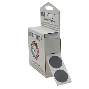 Infi-Touch Labels 1 inch Round Permanent Color-Code Dot Stickers, 1000 per Dispenser Box (Gray)