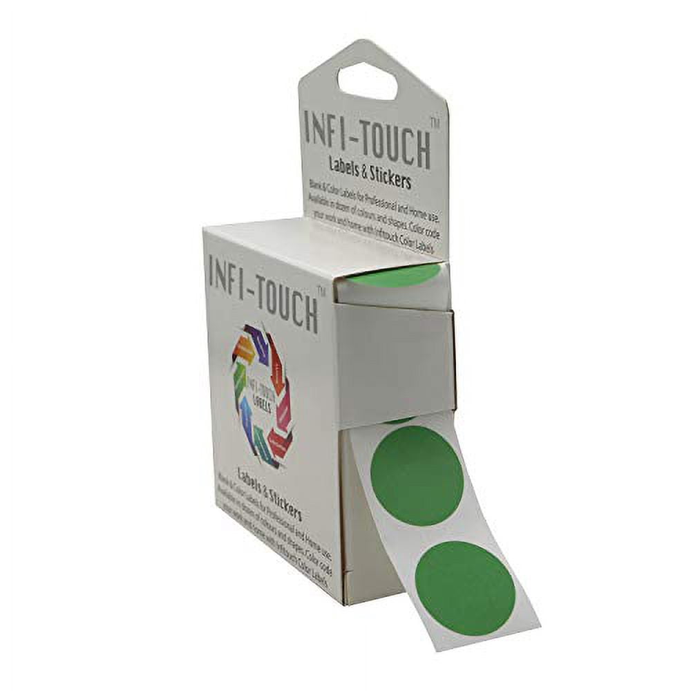 Infi-Touch Labels 1 inch Round Permanent Color-Code Dot Stickers, 1000 ...