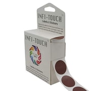 Infi-Touch Labels 1 inch Round Permanent Color-Code Dot Stickers, 1000 per Dispenser Box Maroon