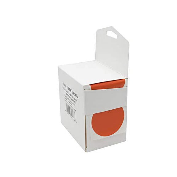 Infi-Touch Labels 2 inch Round Permanent Color-Code Dot Stickers, 500 Sticker per Roll (Orange)