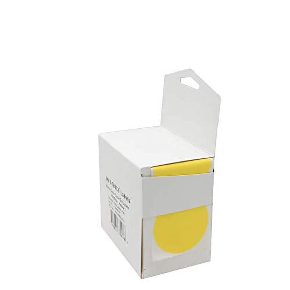 Infi-Touch Labels 2 inch Round Permanent Color-Code Dot Stickers, 500 Sticker per Roll (Yellow)