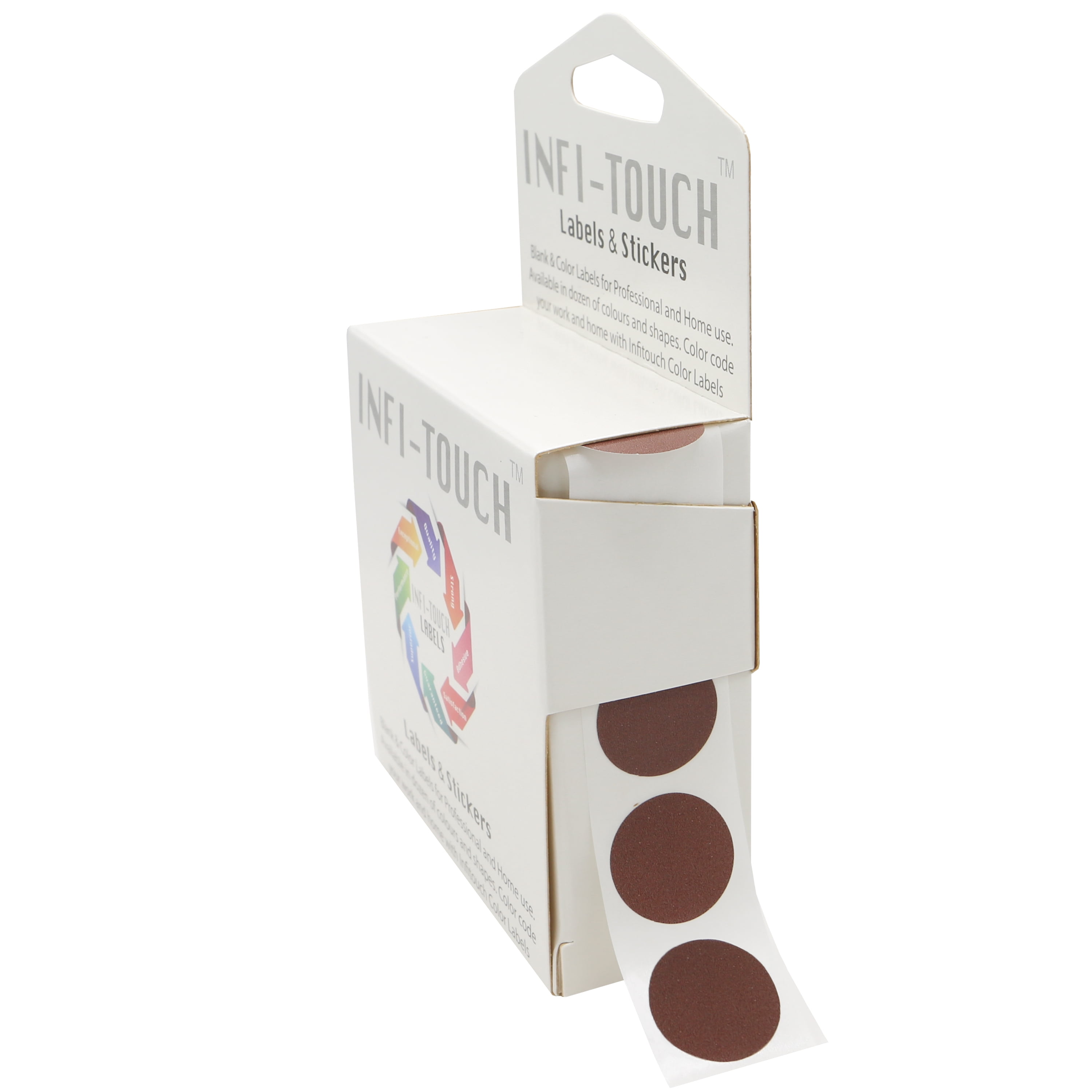 Infi-Touch Labels 3/4 Inch Round Permanent Color-Code Dot Stickers ...