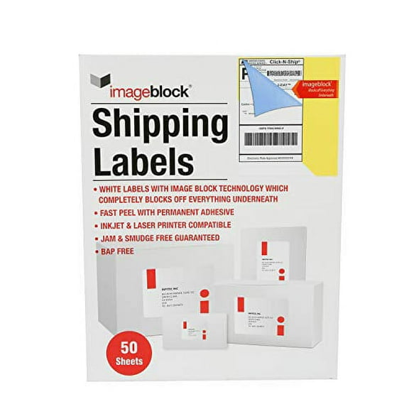 Infi-Touch Labels Mailing Labels with Image Block Technology for Laser and Inkjet Printers 3.5 x 5, White 50 Sheets