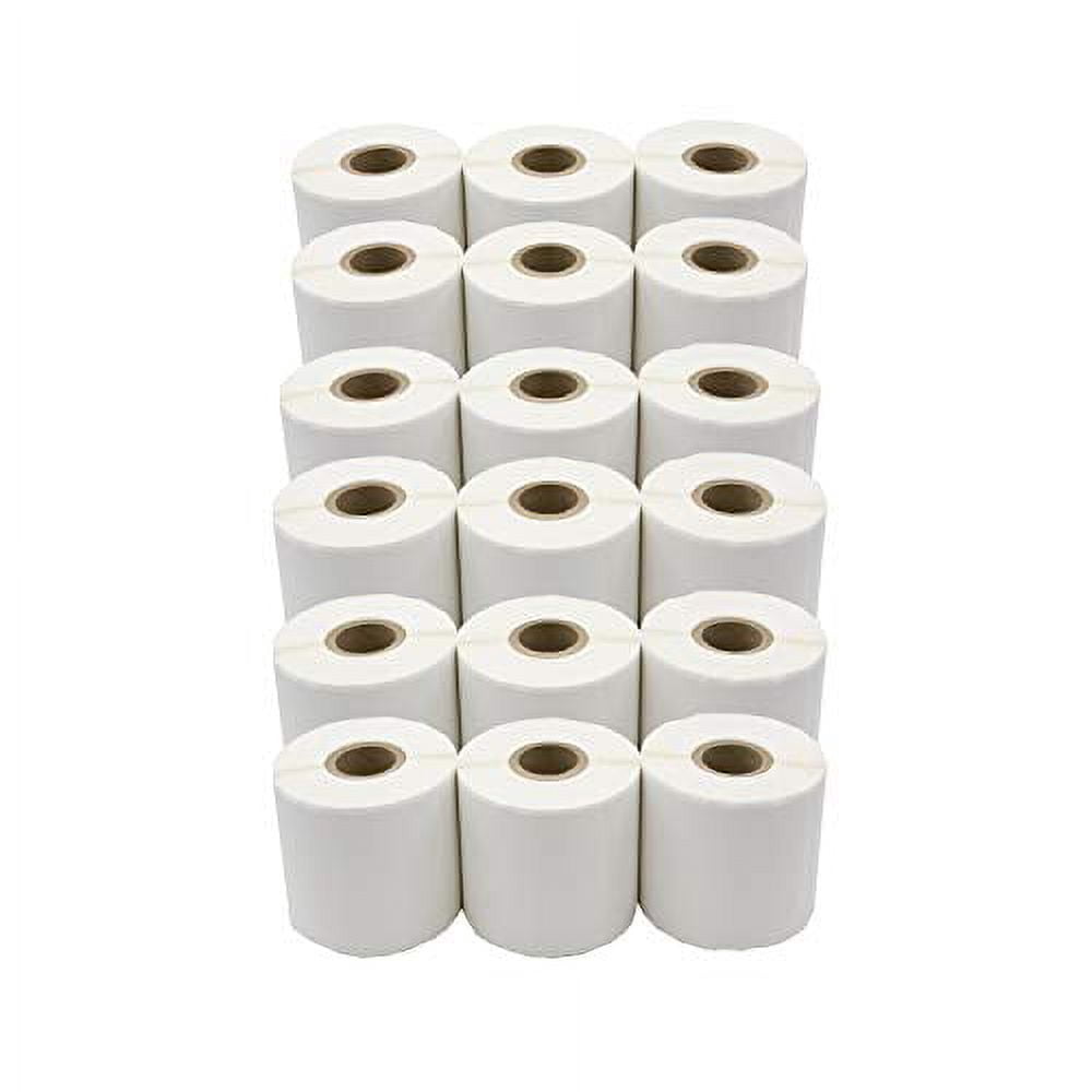 Infi-Touch White Direct Thermal Labels (2 1/4 x 4"), Name Tag Badge Labels, Compatible W/Dymo - 18 Rolls @250 Labels per Roll