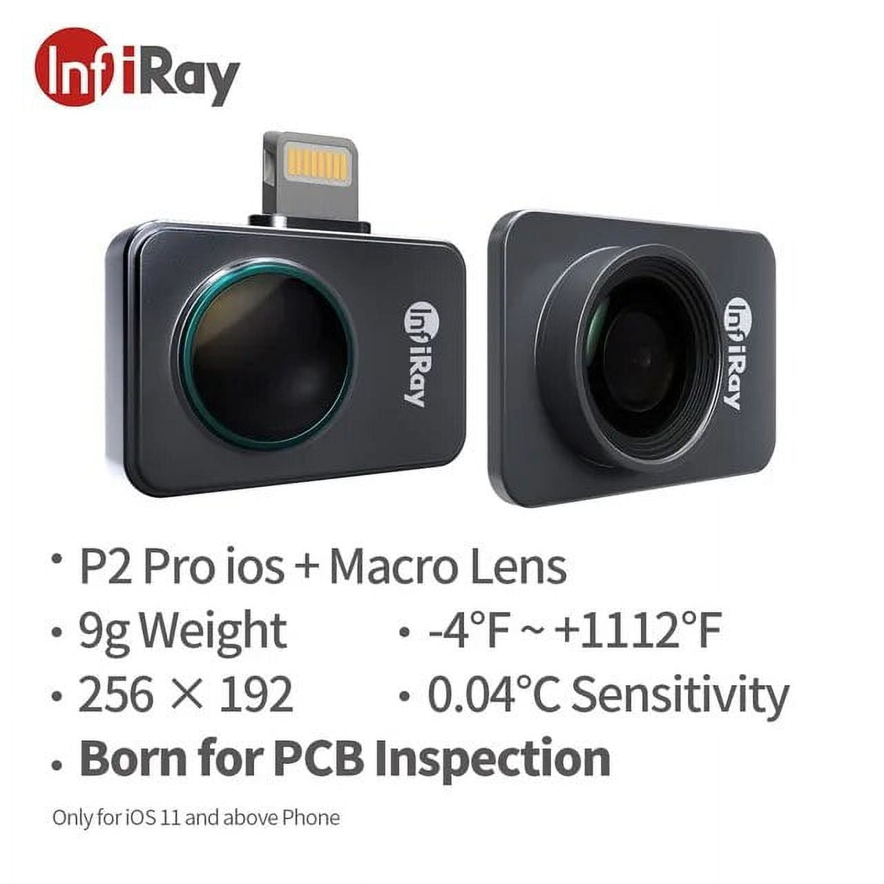 Dosilkc InfiRay Infrared Thermal Imaging Camera for Phone P2 Pro -4 to 1112
