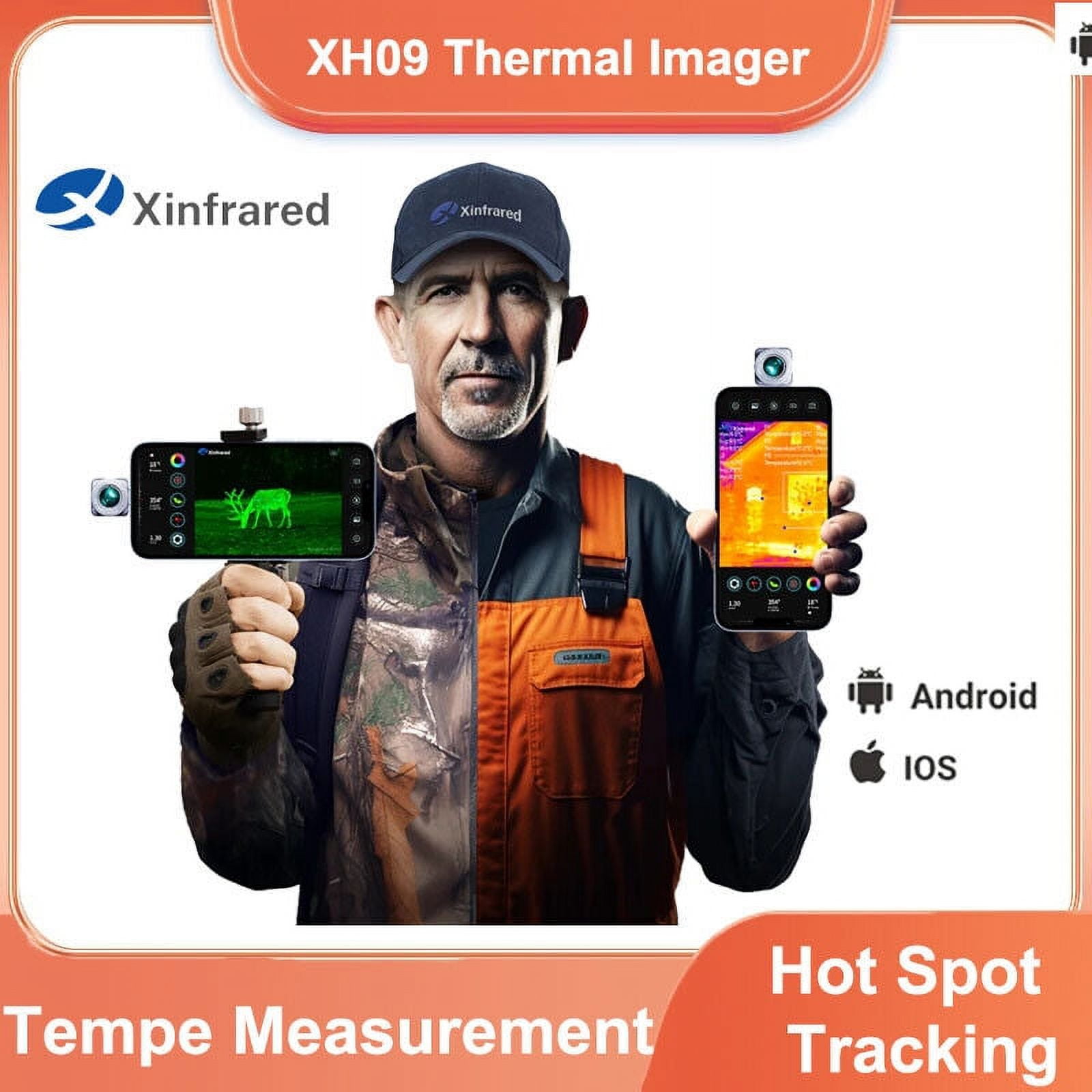 InfiRay XH09 Thermal Imager Hunting Camera Outdoor for iOS Night Vision