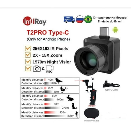 InfiRay Xinfrared T2 Pro Thermal imager For Android 256x192 25Hz Hunting Night Vision with hot pursuit Infrared camera