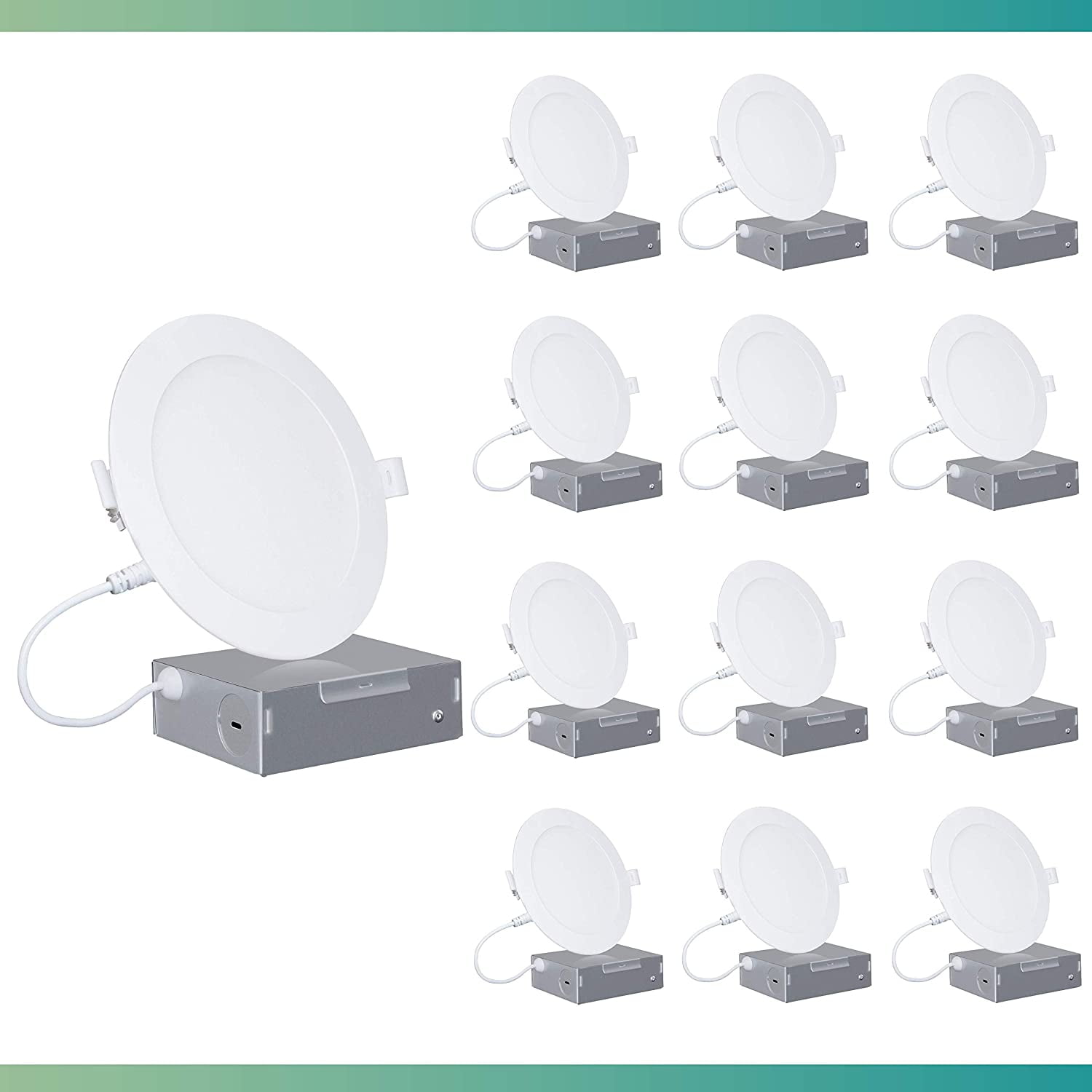 Infibrite 4 Inch 3000K Warm White 9W 750 LM Thin LED Ceiling Light with