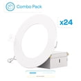 thumbnail image 1 of INFIBRITE 4 Inch 5000K Daylight 9W 750LM Thin LED Ceiling Light Kit, Dimmable, Wet Rated (24 Pack), 1 of 12