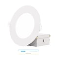 thumbnail image 1 of Infibrite 4 Inch Ultra-Thin Recessed LED Downlight, 9W 750LM, 5000K Daylight, White Trim, Wet Rated, Triac Dimmable, ETL, FCC, Energy Star, 1 of 4