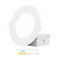 thumbnail image 1 of Infibrite 4 Inch Ultra-Thin Recessed LED Downlight, 9W 750LM, 5CCT Selectable, White Trim, Wet Rated, Triac Dimmable, ETL, FCC, Energy Star, 1 of 4