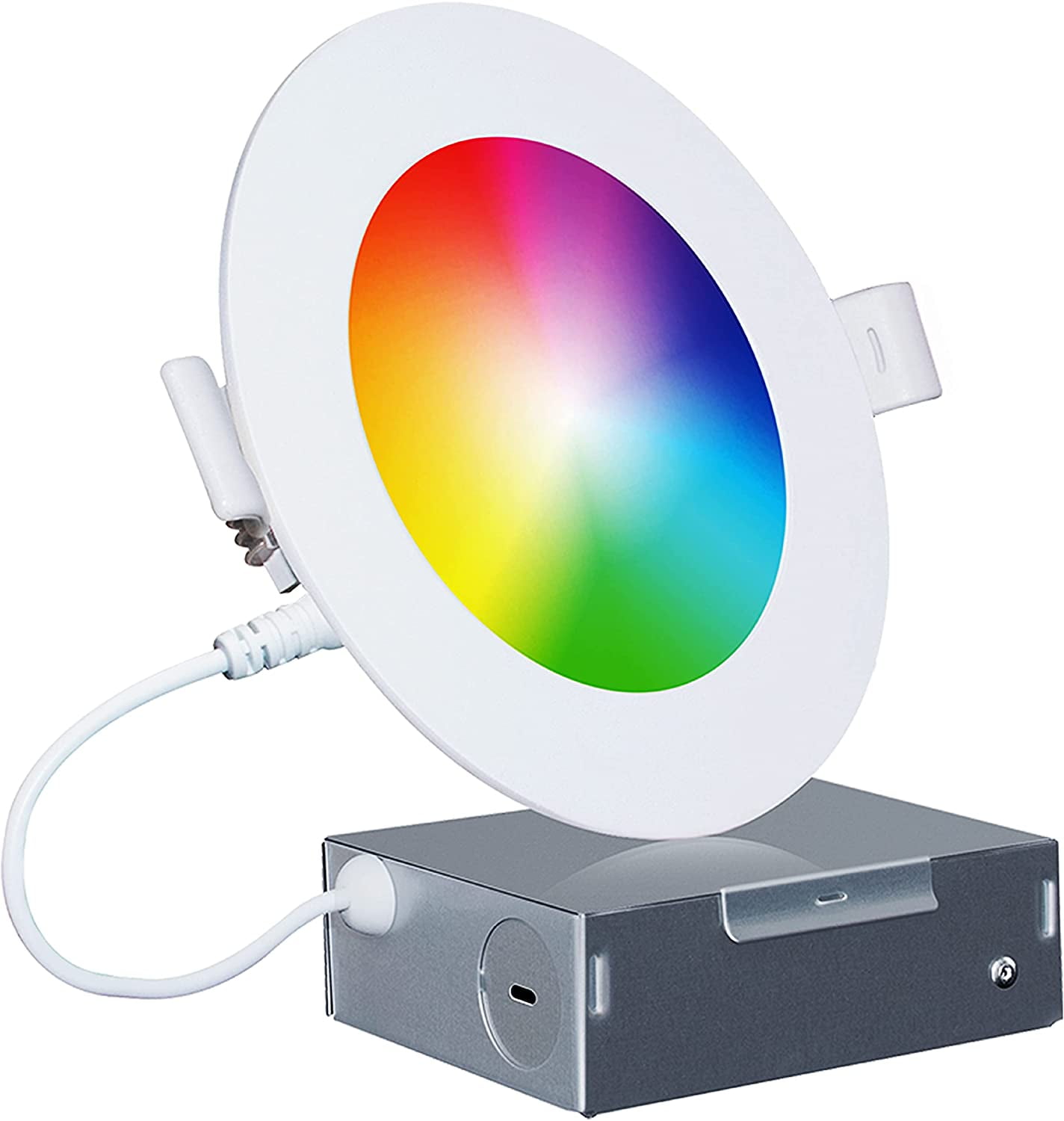 4'' White Smart LED Recessed Lighting Kit with Voice Control