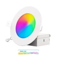 thumbnail image 1 of Infibrite 4 Inch Wifi Smart Ultra-Slim LED Ceiling Mount Recessed Light 9W 810LM Dimmable Retrofit with Junction Box, 1 of 11