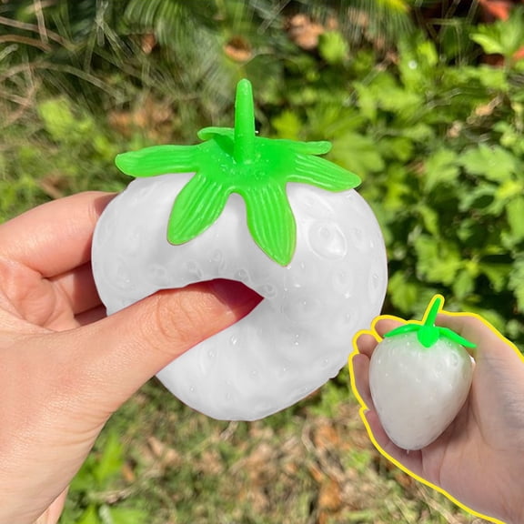 Infidev 2025 Spring Kneading Music Simulation Strawberry Decompression Color Changing Strawberry Kneading Music Decompression Venting Toys