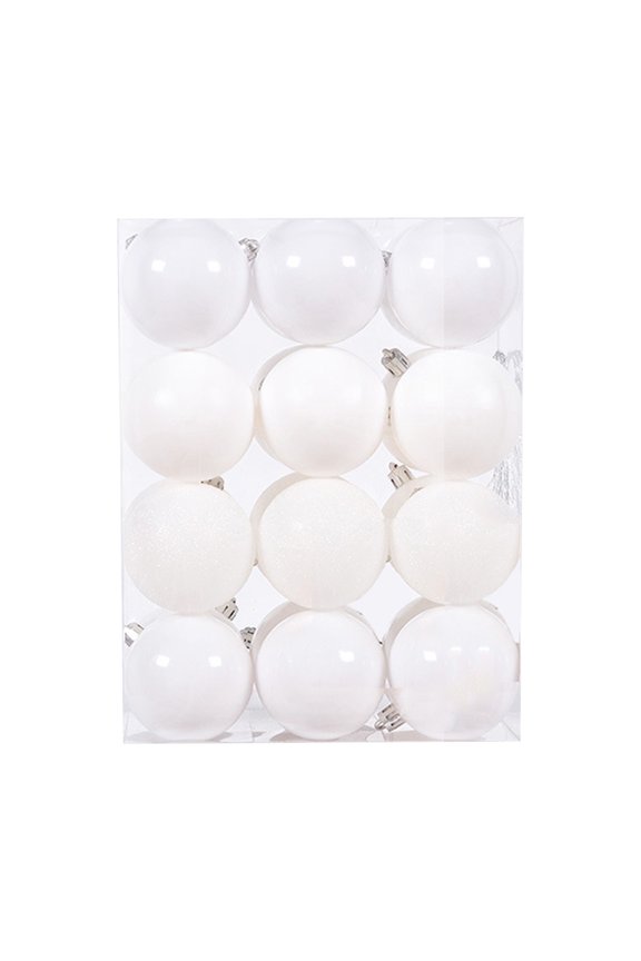 24pcs Christmas Tree Ornament Set, 40mm Plastic Balls for Holiday and Party Decorations,Nightmare Before Christmas Decor