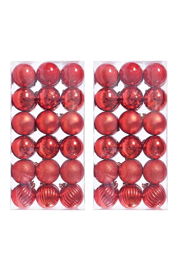 72pcs PVC Christmas Tree Ornament Set, Shatterproof Ball Baubles for Festive Home and Party Decoration,Nightmare Before Christmas Gifts