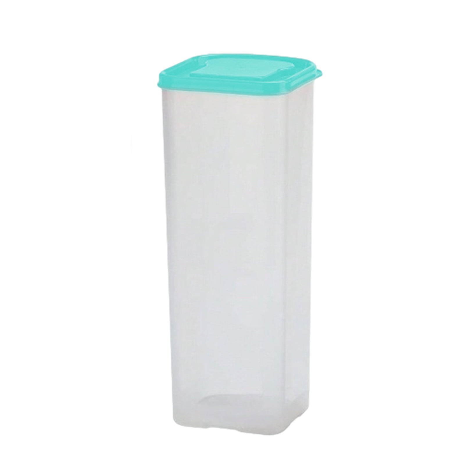 Clear Plastic Airtight Bread Storage Container with Blue Lid