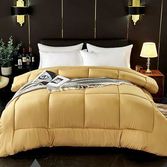 Infidev Bed Quilt Large - Quilted All Season Down Quilt With White Lightweight Quilt Angled Label - Machine Washable Large 59x 79 Inches