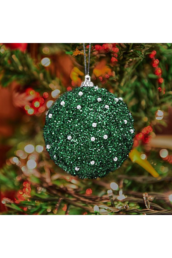 Blue Shatterproof Foam Christmas Ball Ornament Set, 6-Piece 314 Inch Decorations for Trees and Home,Christmas Decor