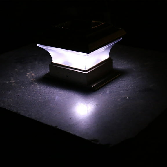 Infidev Gold Solar Post Lights Outdoor, Fence Cap Light for Posts, Patio Garden Decoration Lighting, Solar Powered and Light-Controlled