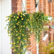 Infidev Lifelike Artificial Hanging Flowers, Low Maintenance Potted Plant for Easy Indoor Decoration in Various Settings