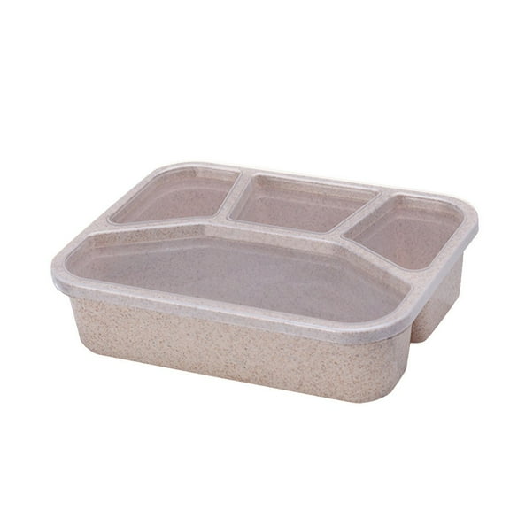 Infidev Lunch Box Set, Reusable 4-Compartment Plastic Storage Container Boxes, Ideal for Homemade Meals and Snacks, Stackable and Dishwasher Safe, Perfect for School, Work