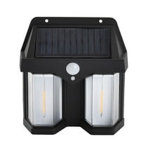 Infidev Solar Warm Light Induction Wall Light-Solar Fence Lights-LED Solar Wall Lights-Outdoor IP65 Water Proofing-Outdoor Wall Lamps for Backyard Garden Garage and Pa
